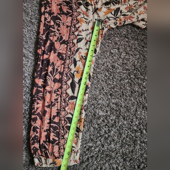 Anthropologie Smocked Balloon-Leg Bird Floral Print Pants Sz 12 - Picture 6 of 9